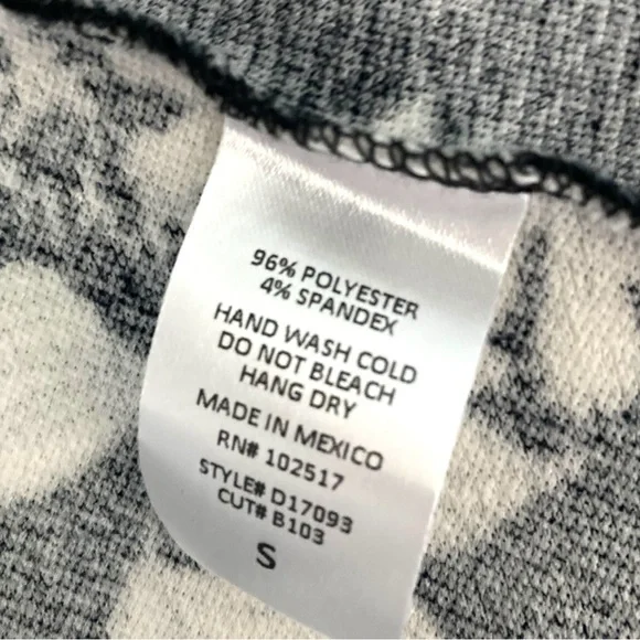 Soloiste Audrey Knit Sleeveless Black White Floral Flare V-Neck Dress New Sz S - Picture 14 of 16